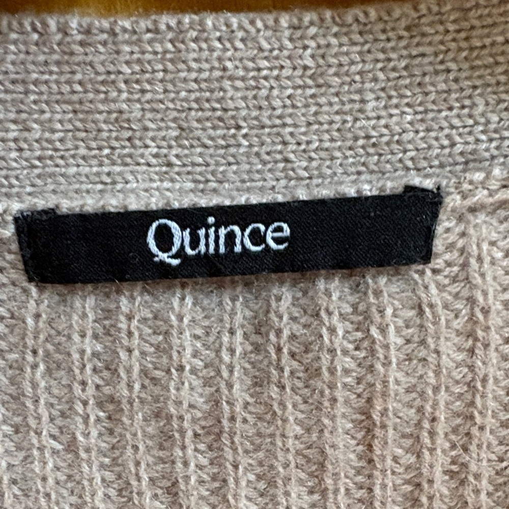 Quince Ribbed Cashmere Cardigan | size small - Picture 2 of 10